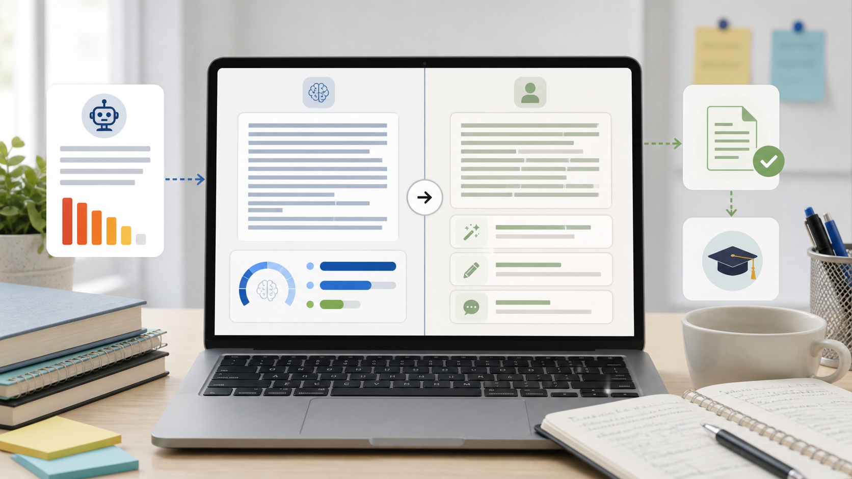AI writing self-review workflow before final academic submission